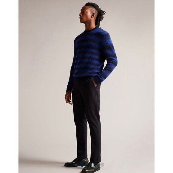 Ted Baker London NWT Abulti Wool Blend Regular Fit Striped Knitwear M - Picture 3 of 9